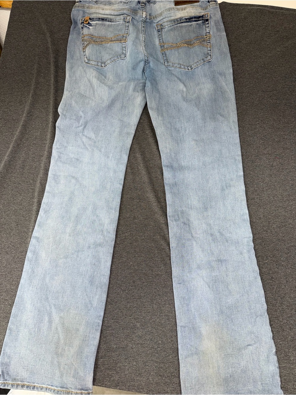 Mens Rank 45 Light Blue Men's Straight-Leg Jeans - Picture 3 of 7